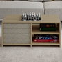 Hanah Home Juego de mesas de café Gord - Warm Oak, Sapphire Oak